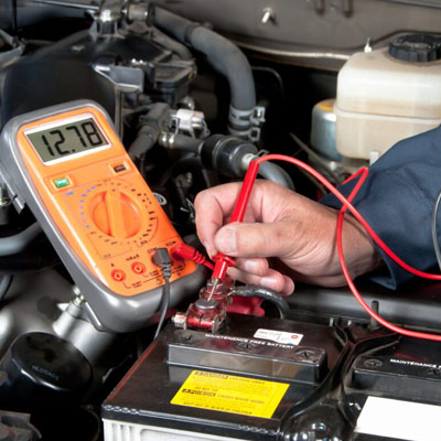 Low car battery voltage triggering traction control warning