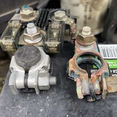 Poor connection on battery terminal