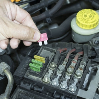 Signs of Corroded or Damaged Car Wiring - Blown fuse